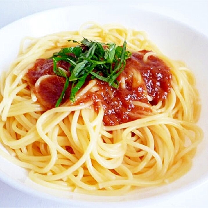 大葉と梅肉ソースの和風パスタ レシピ 作り方 By Liqueur 楽天レシピ